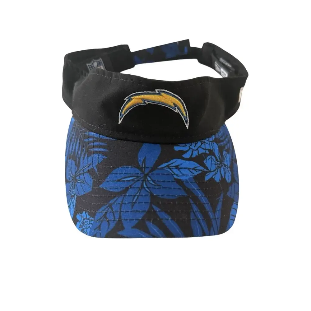 San Diego LA Charger’s Golf Beach Visor Hawaiian Floral Blue & Gold NFL Football